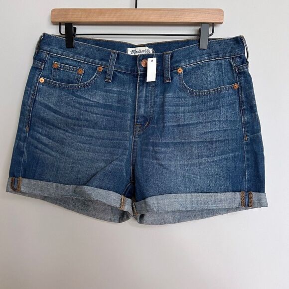 Madewell Denim High Rise Boy Shorts in Francis Wash - Picture 1 of 4